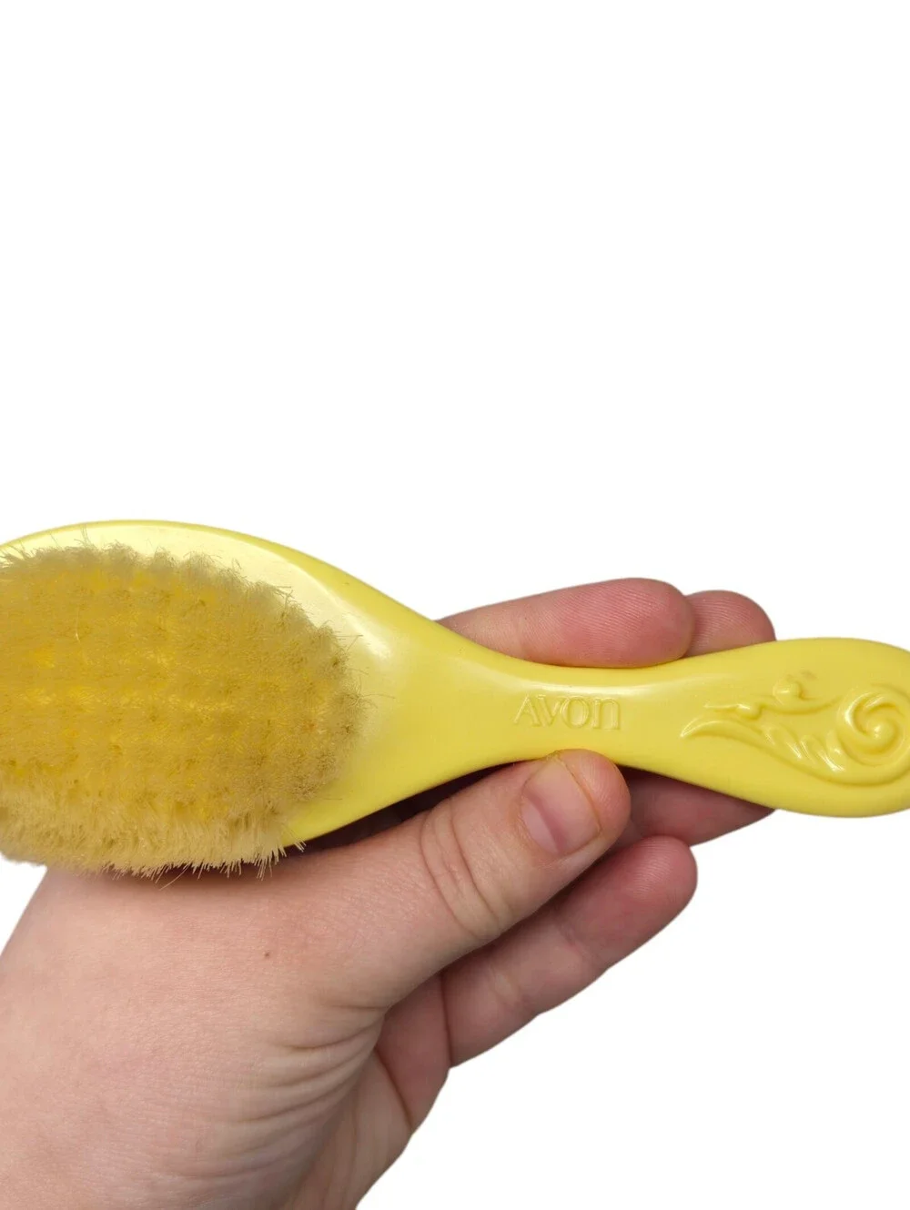Vintage Avon Baby Brush and Comb Set Yellow W/ Original Box